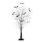 5ft. Pre-Lit Artificial Halloween Black Twig Tree with Bats and 50 Warm White LED Lights